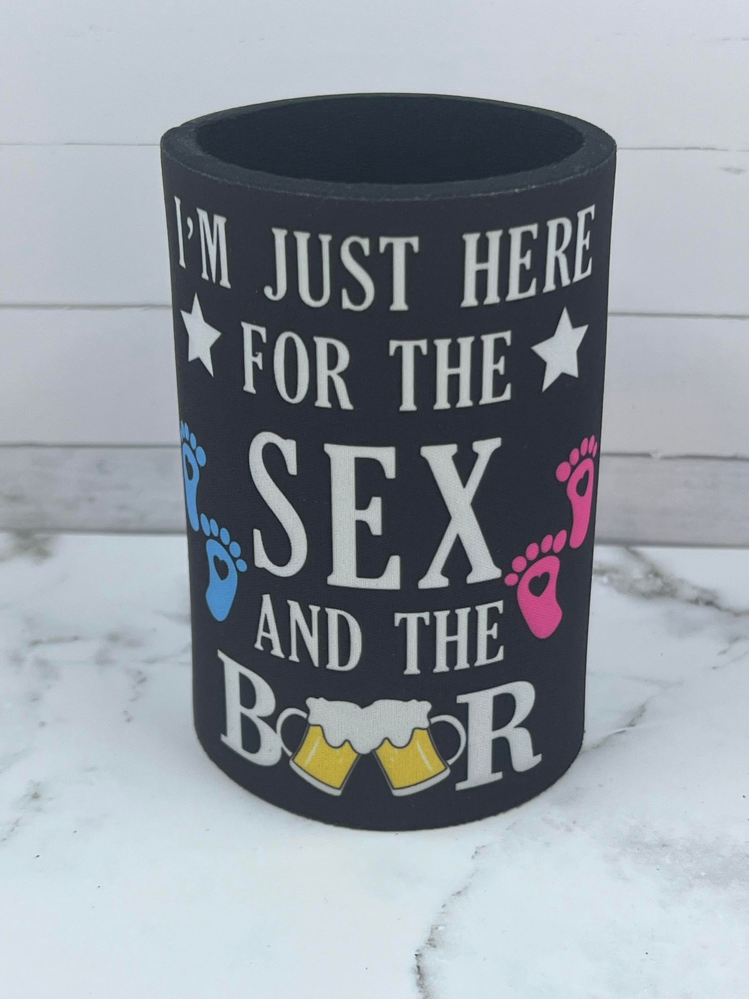 I'M JUST HERE FOR... - Customisable Stubby Holder