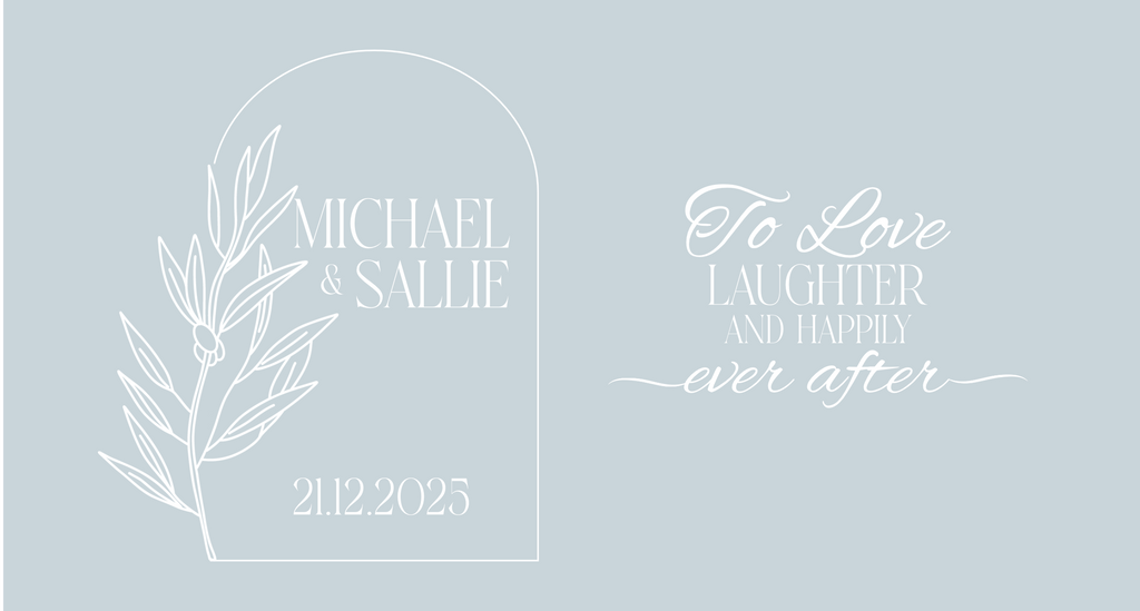Customisable Wedding Stubby holder - ARCH DESIGN