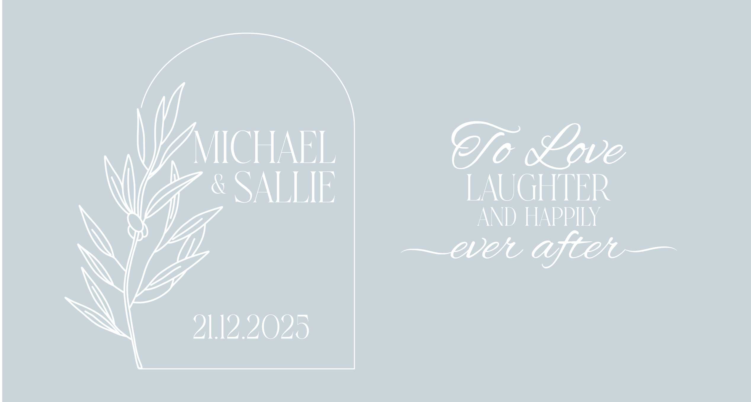 Customisable Wedding Stubby holder - ARCH DESIGN