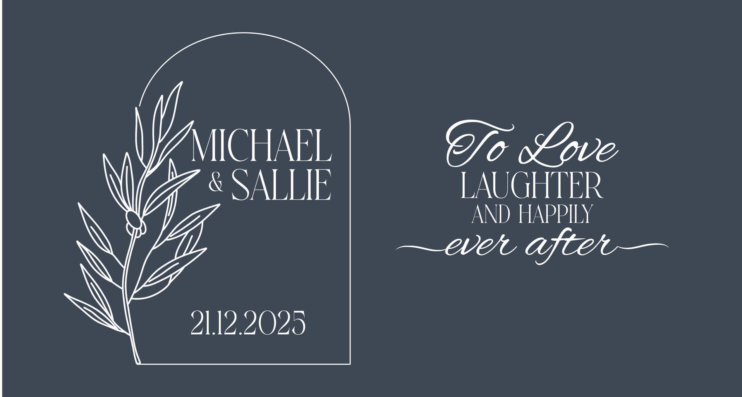 Customisable Wedding Stubby holder - ARCH DESIGN