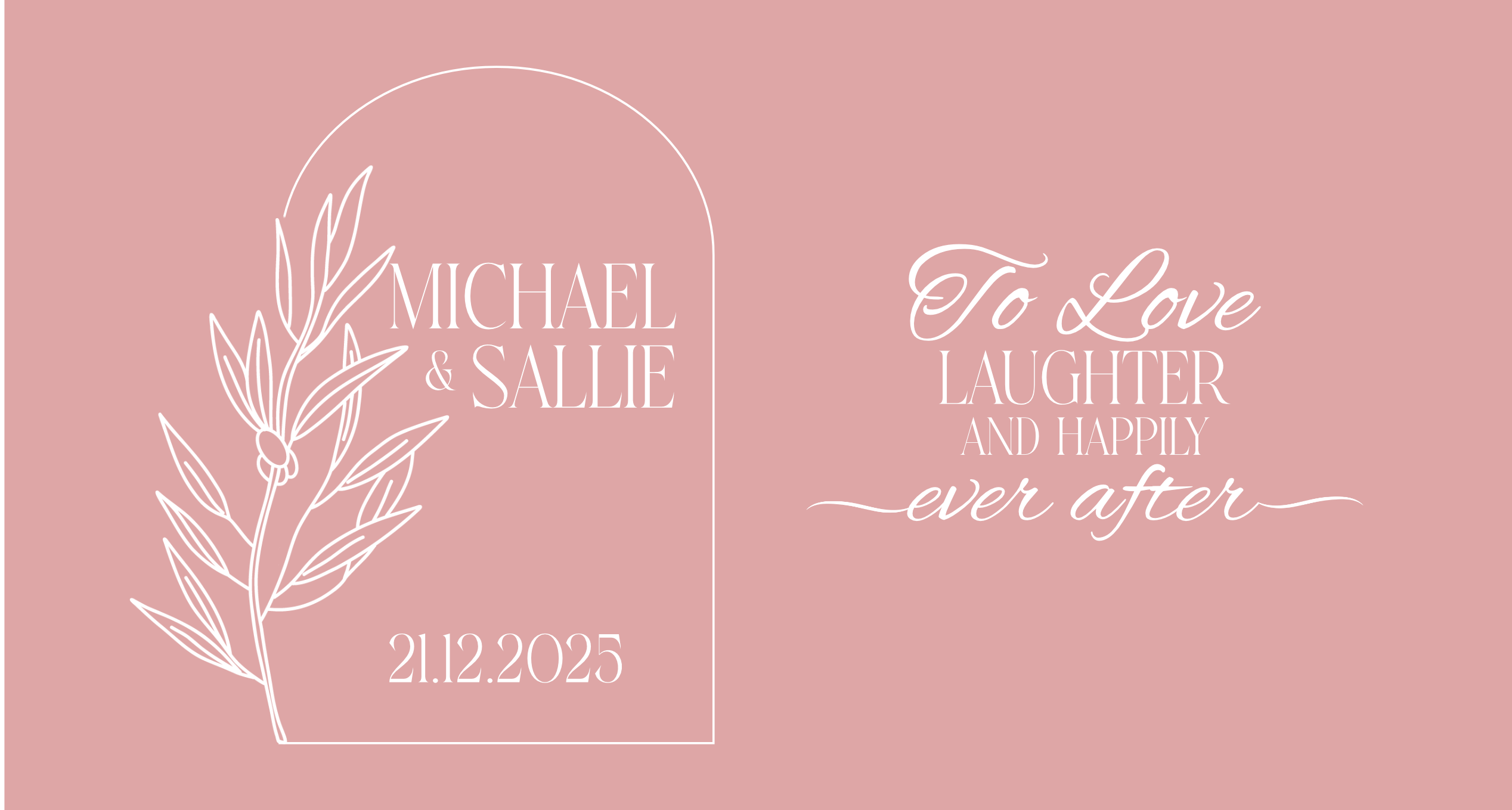 Customisable Wedding Stubby holder - ARCH DESIGN