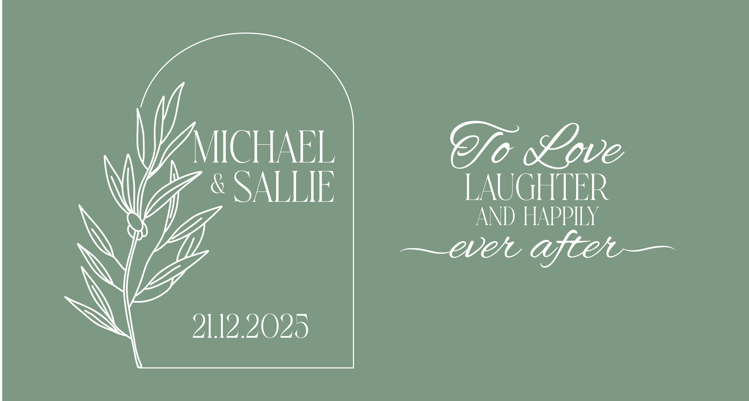 Customisable Wedding Stubby holder - ARCH DESIGN
