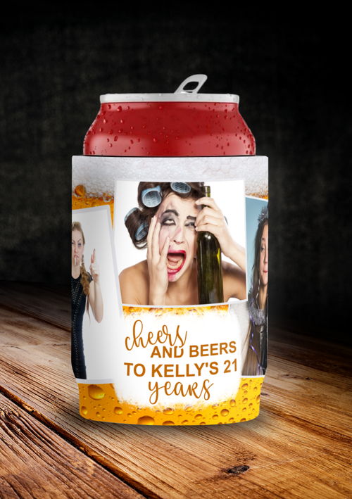 CHEERS AND BEERS -  Customisable Stubby Holder
