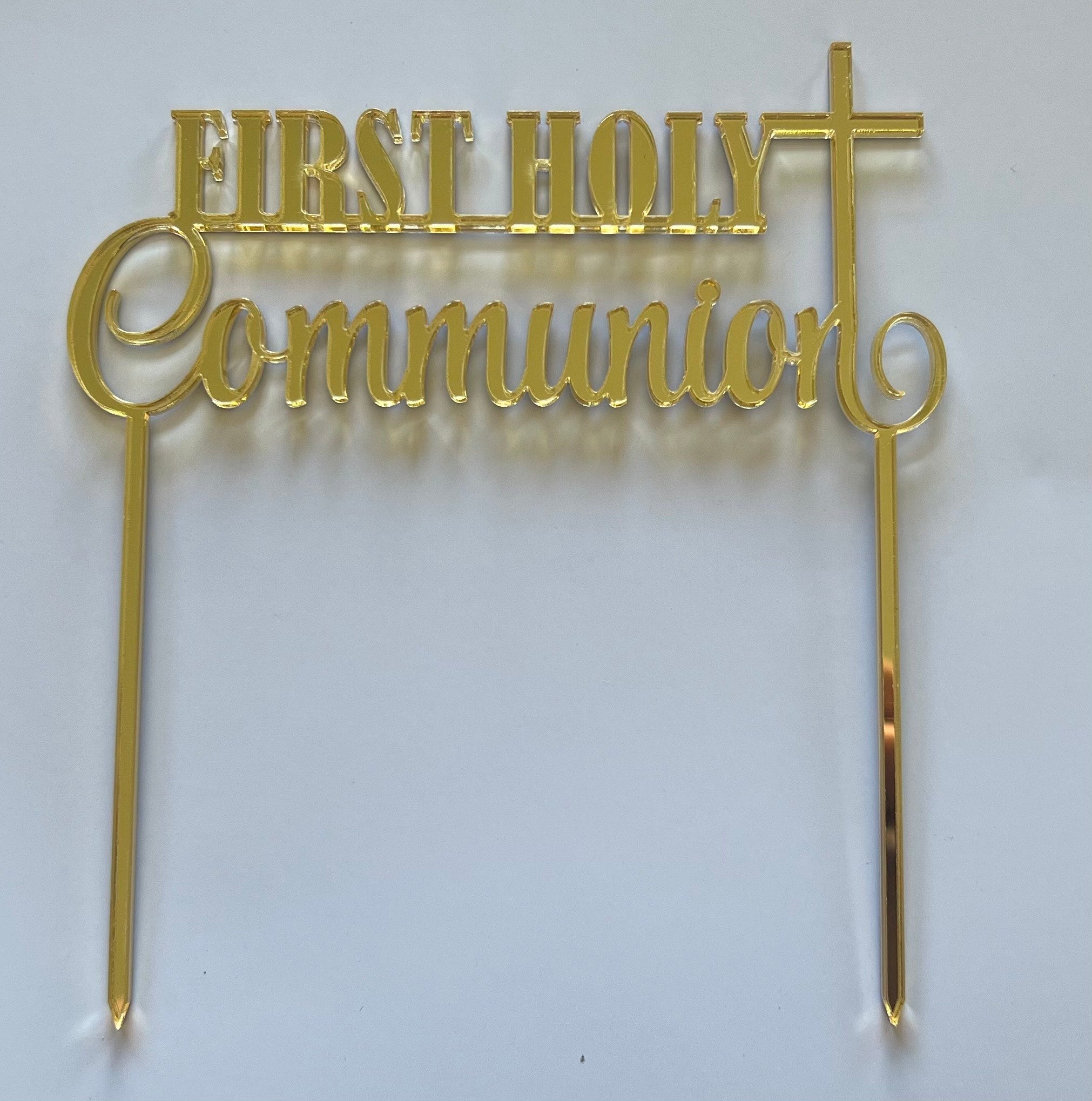 First Holy Communion & Baptism Cake Topper – Mirrored Acrylic