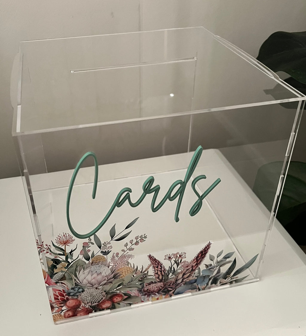 Australian Native Wedding Signage Set – Personalised Acrylic & Timber