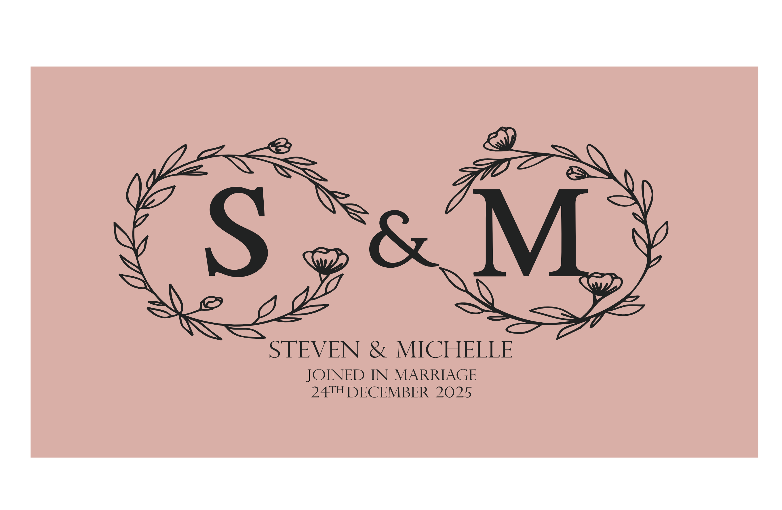 Customisable Wedding Stubby holder - INFINITY
