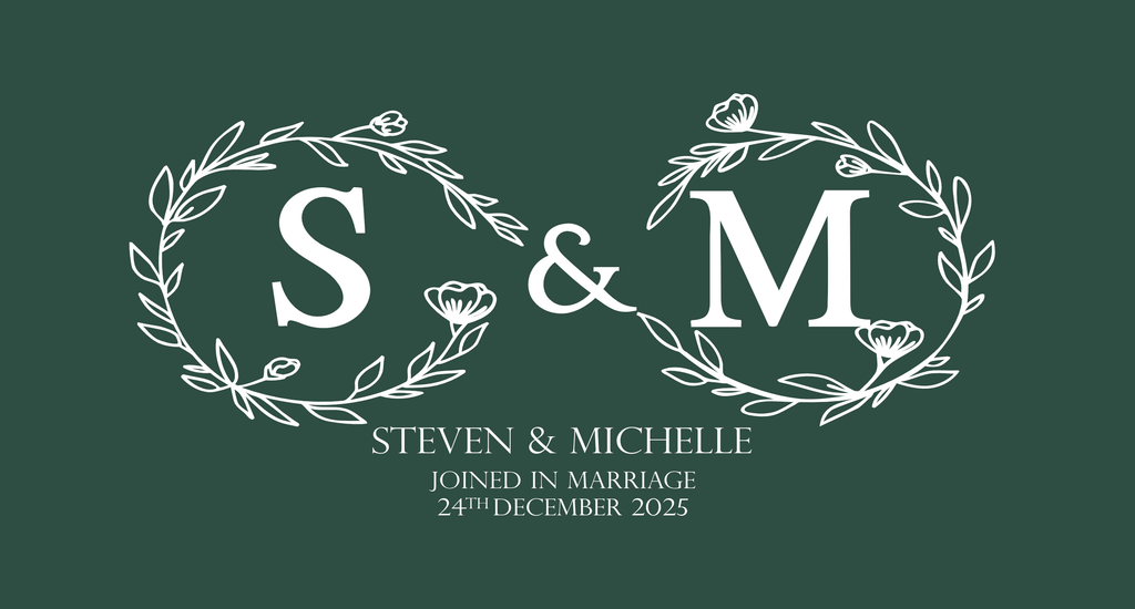 Customisable Wedding Stubby holder - INFINITY