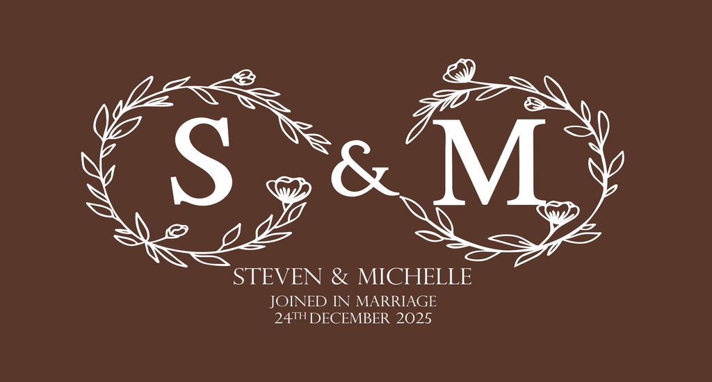 Customisable Wedding Stubby holder - INFINITY
