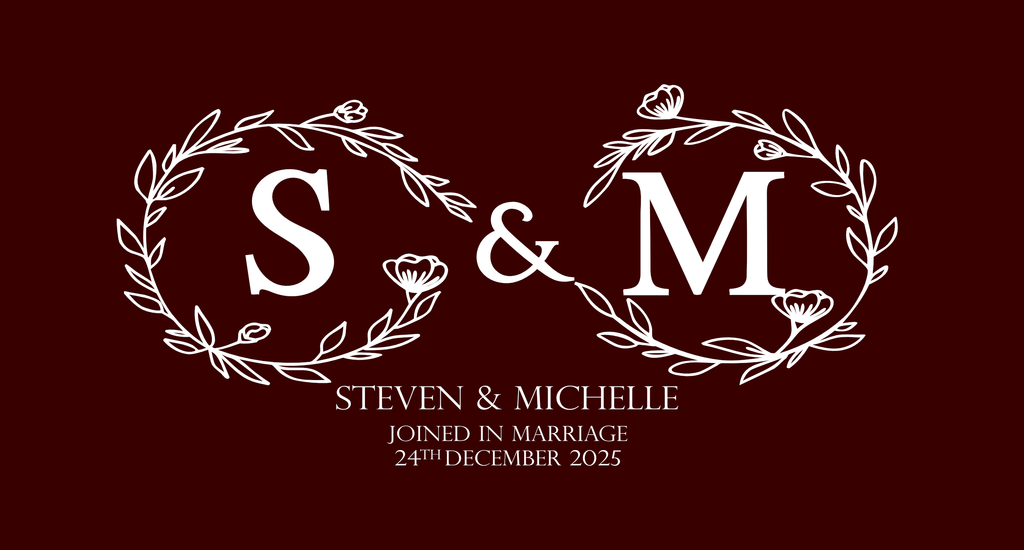 Customisable Wedding Stubby holder - INFINITY