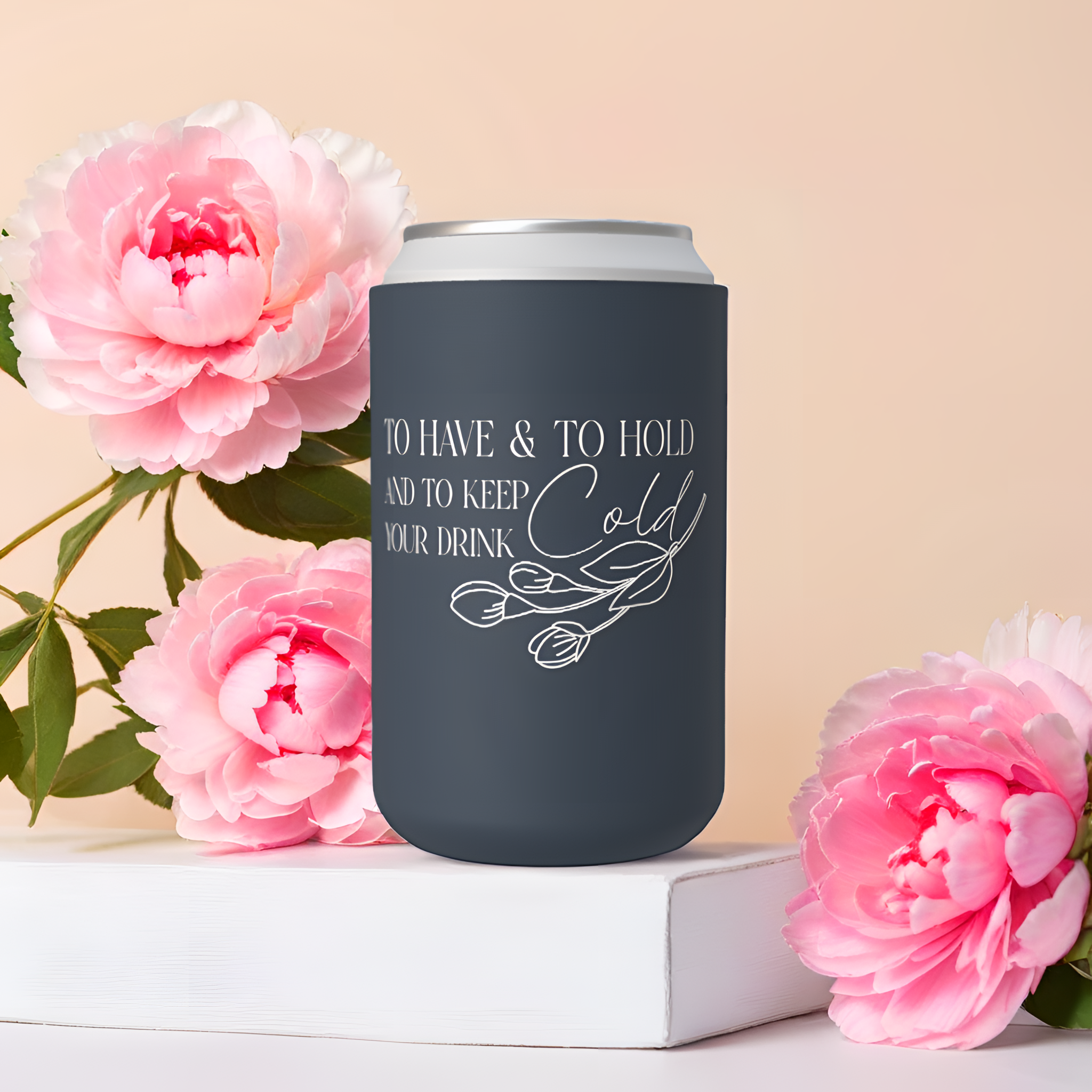 Customisable Wedding Stubby holder - TO HAVE AND TO HOLD