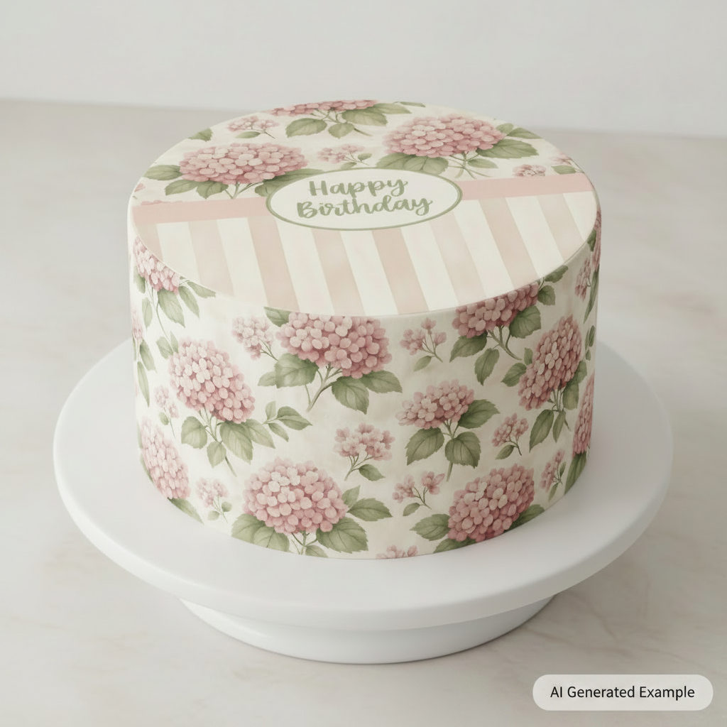 Cottage Floral Cake - AI Generated Example