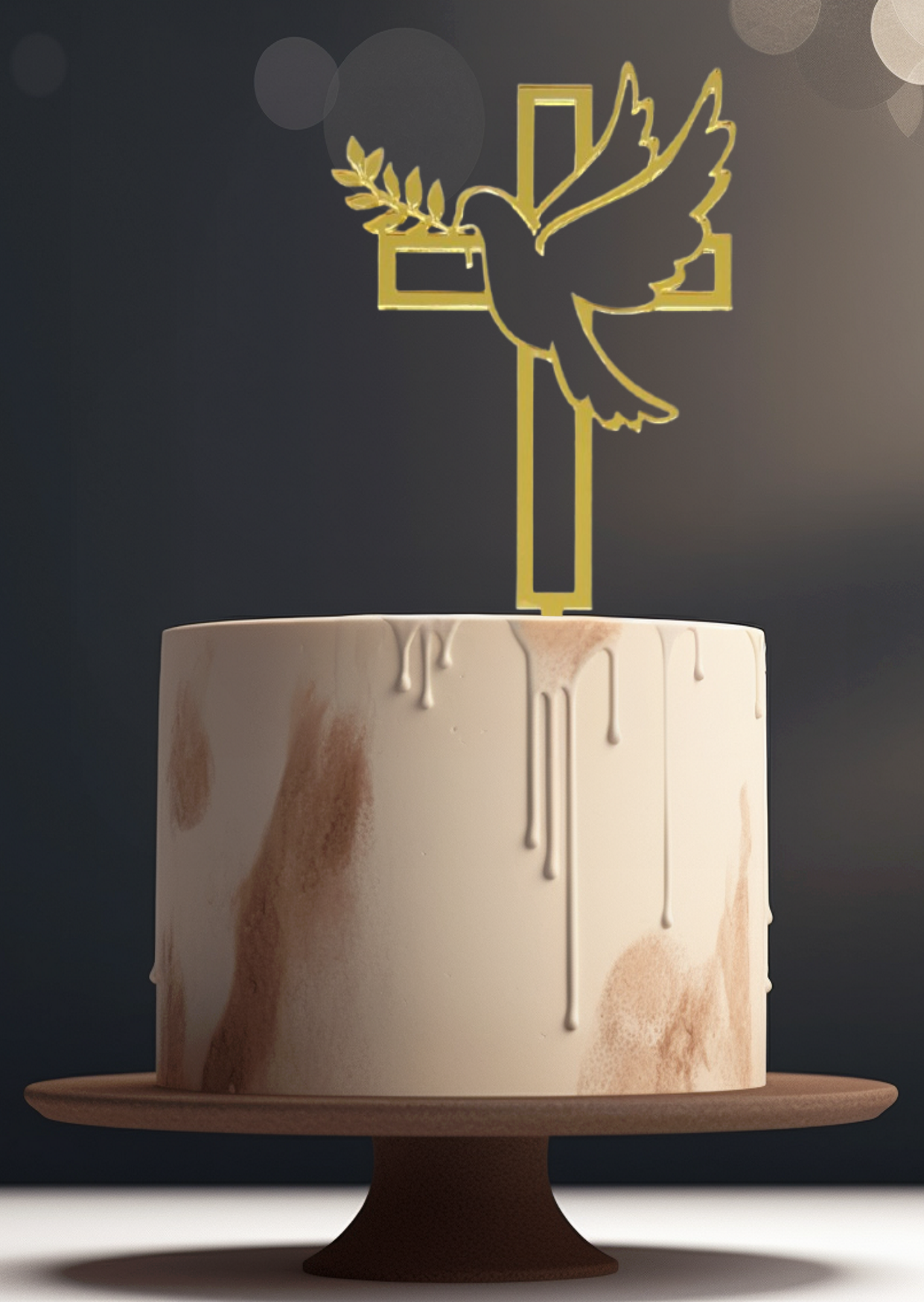 First Holy Communion & Baptism Cake Topper – Mirrored Acrylic