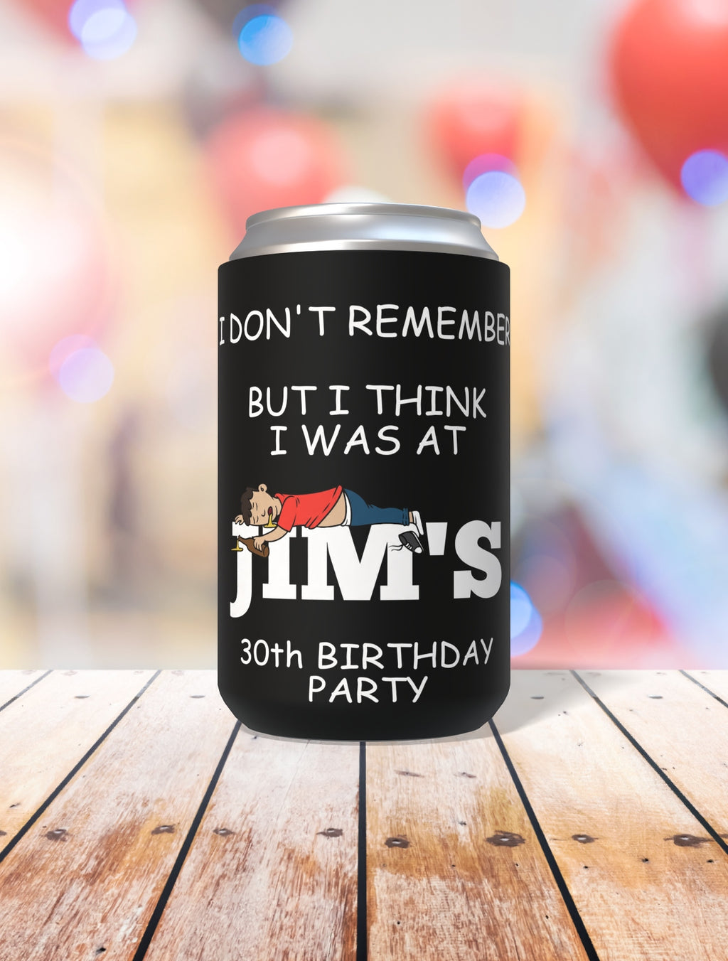 DRUNK MAN - Customisable Stubby Holder