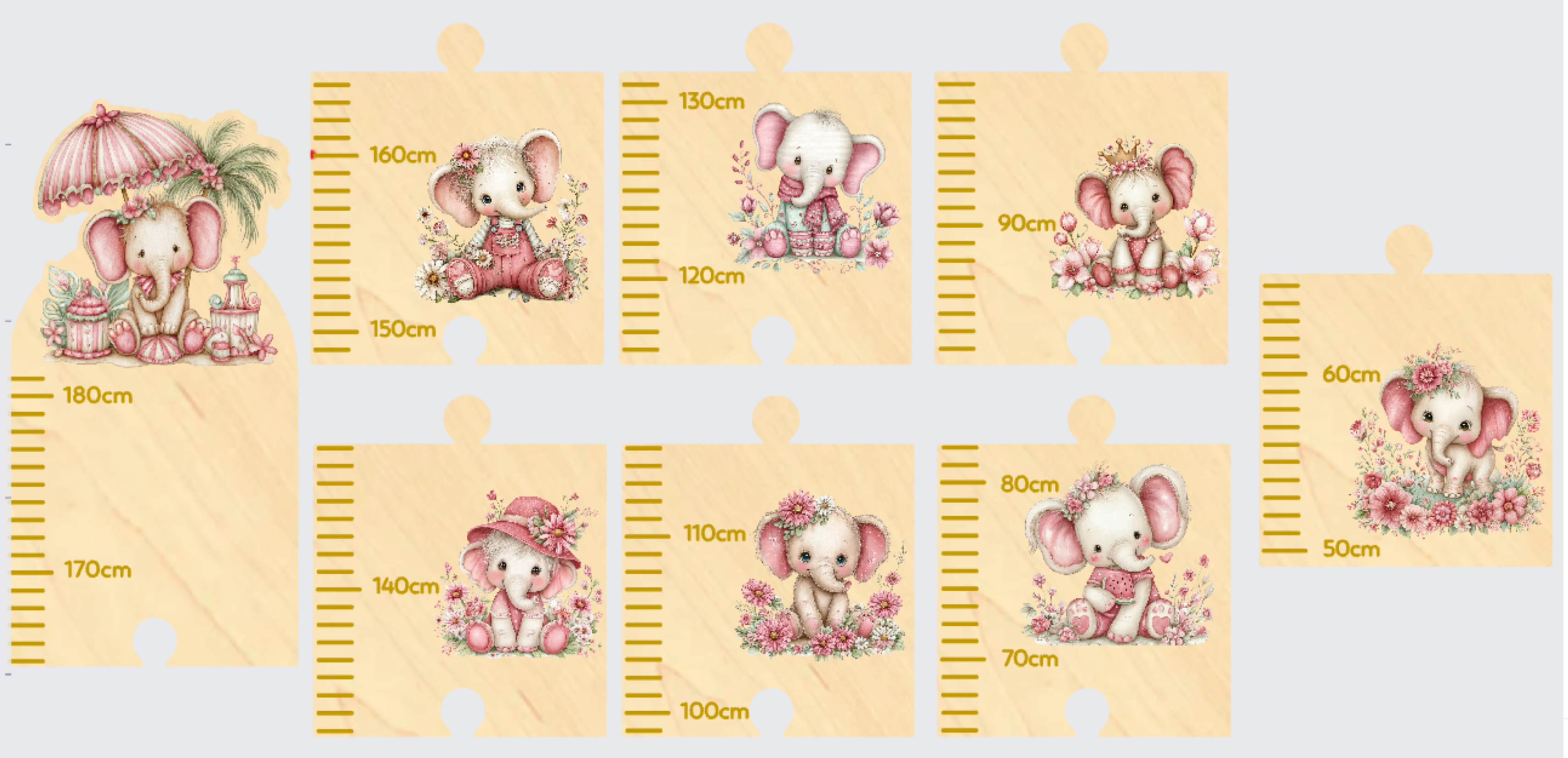 3 Set Bundle – Wardrobe Dividers, Growth Chart & Milestone Cards - Various Designs