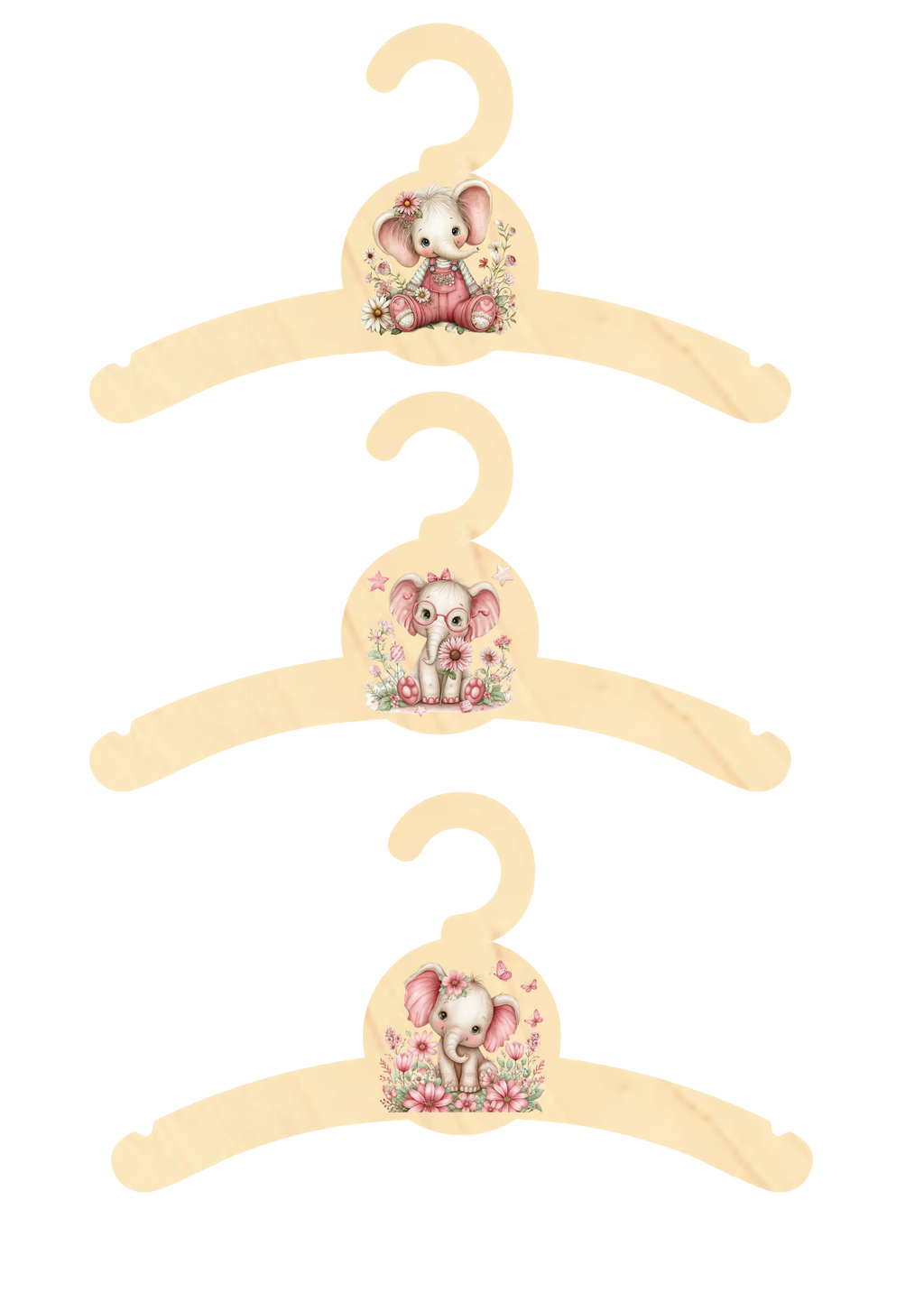 Baby Clothes Hangers – Set of 6 - VARIOUS DESIGNS