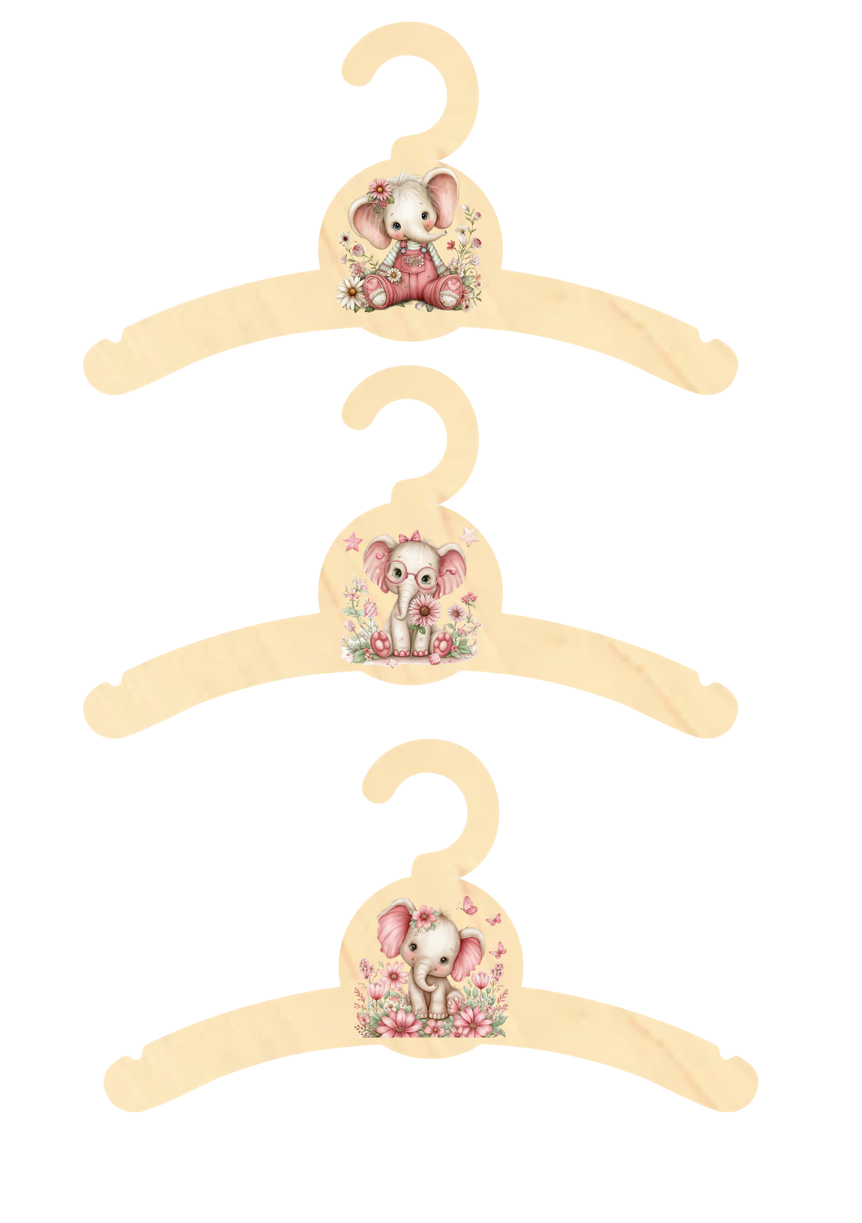 Baby Clothes Hangers – Set of 6 - VARIOUS DESIGNS