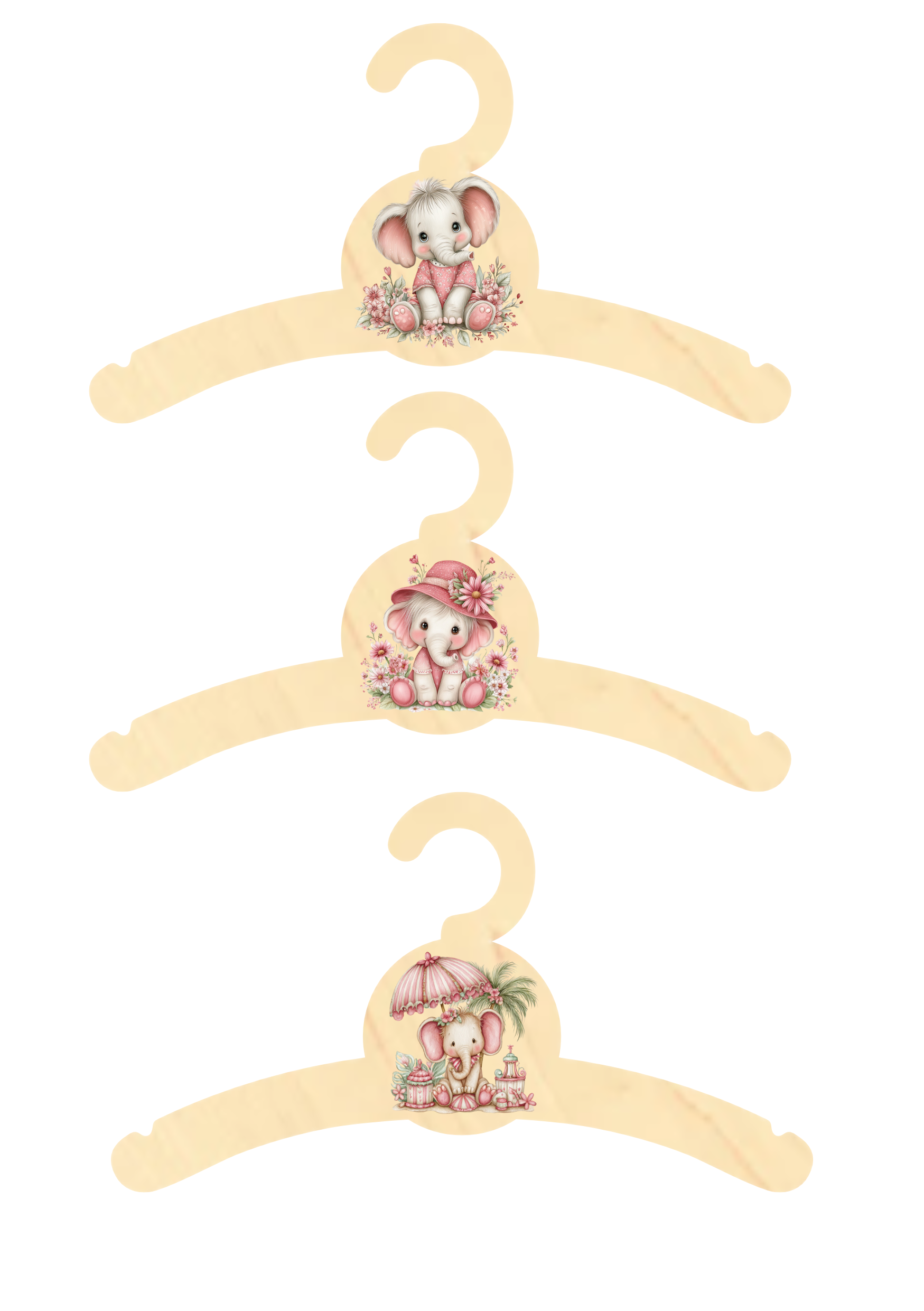 Baby Clothes Hangers – Set of 6 - VARIOUS DESIGNS