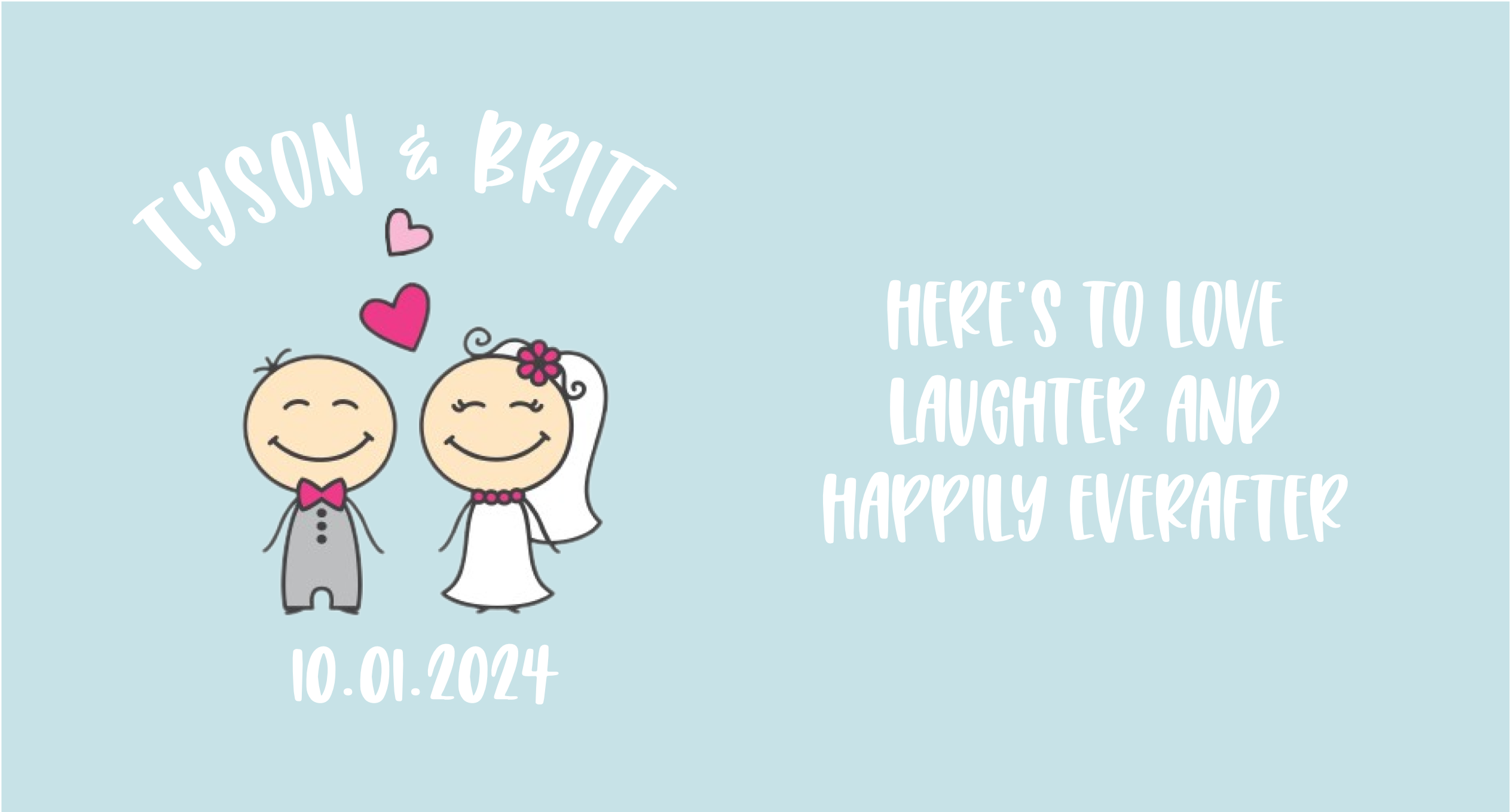 Customisable Wedding Stubby holder - HAPPY COUPLE