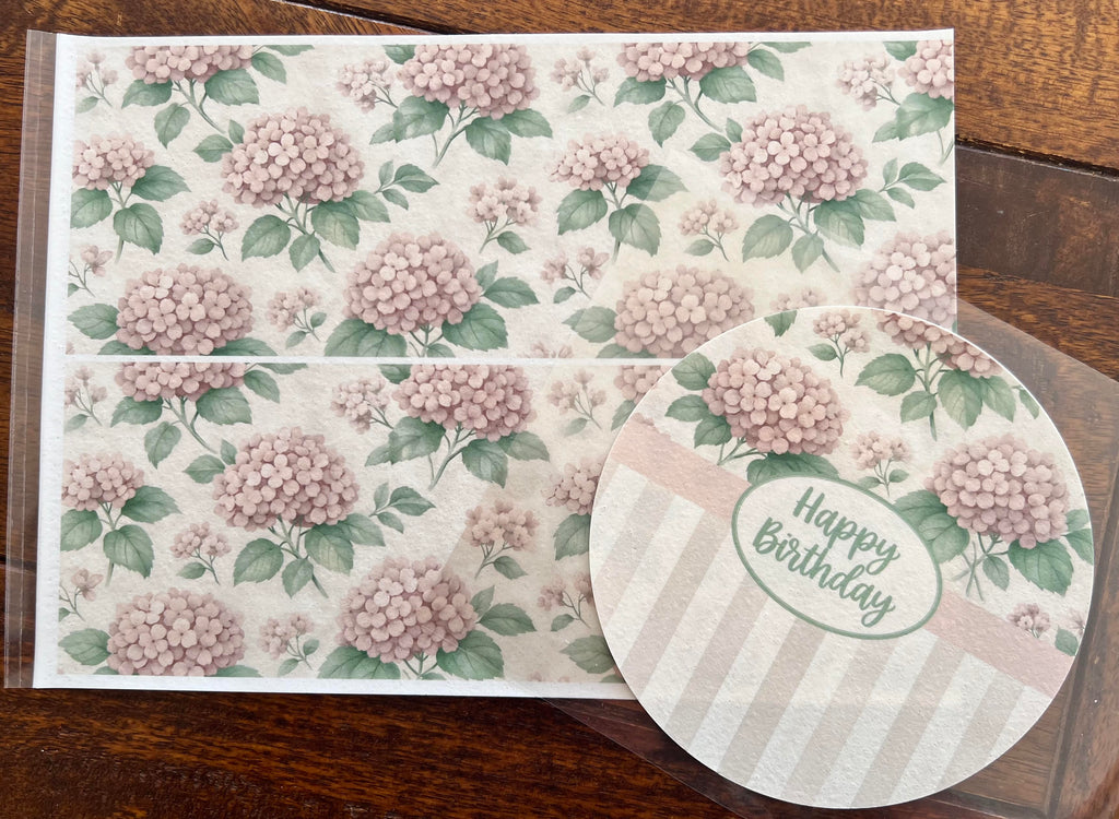 Cottage Floral Edible Image Set – 6" Cake