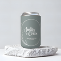 Customisable Wedding Stubby holder - SIMPLE WREATH