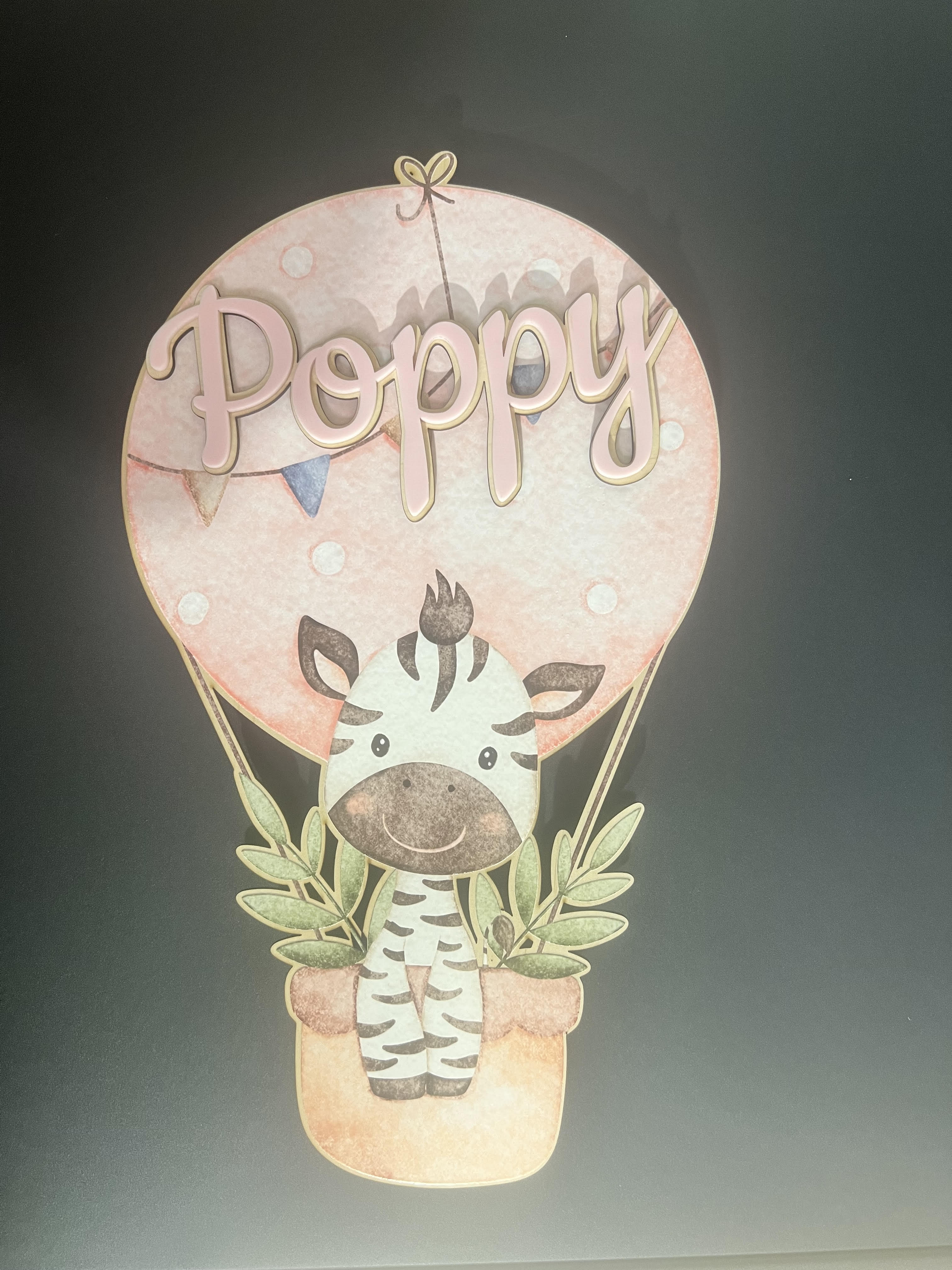 Kids Personalised Wall Sign – Hot Air Balloon