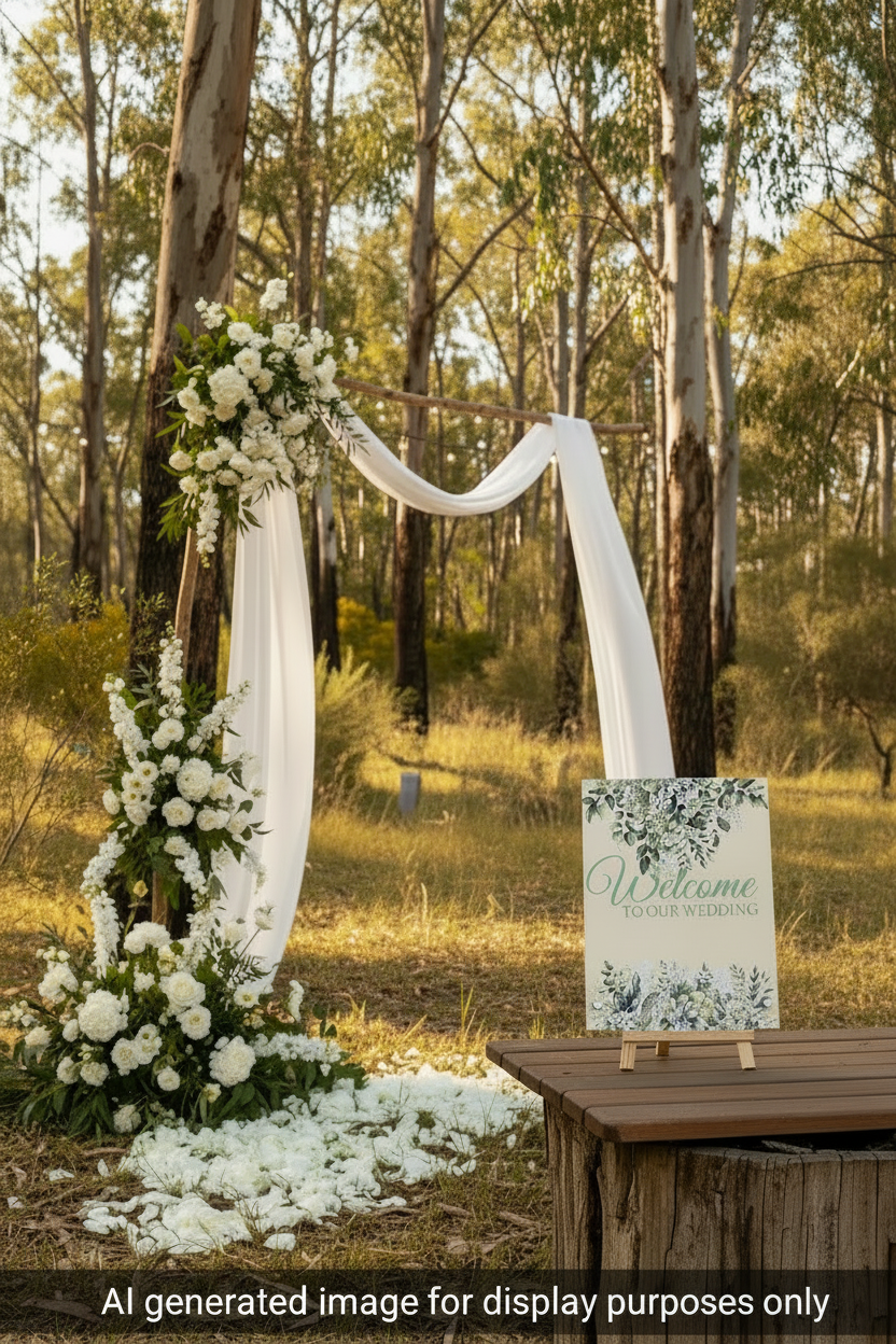 Wedding Sign – Smaller AI Disclaimer Text